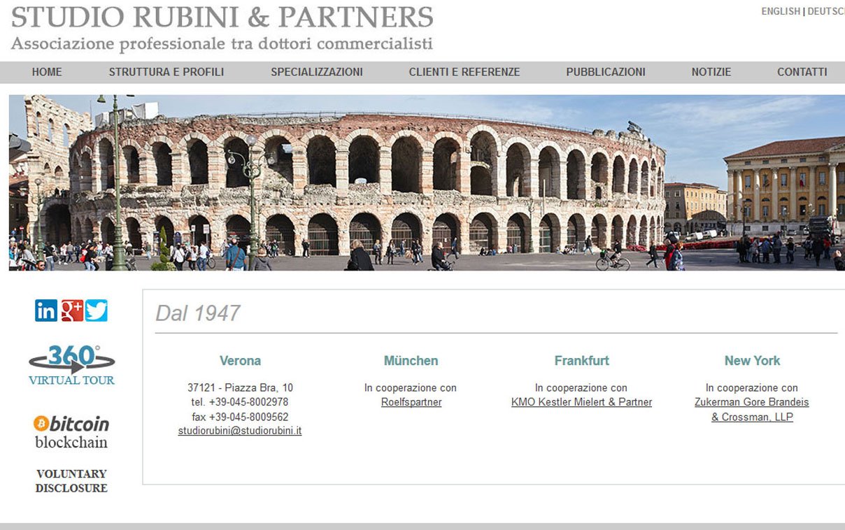Studio Rubini e Partners, entiria spa, creazione siti internet verona