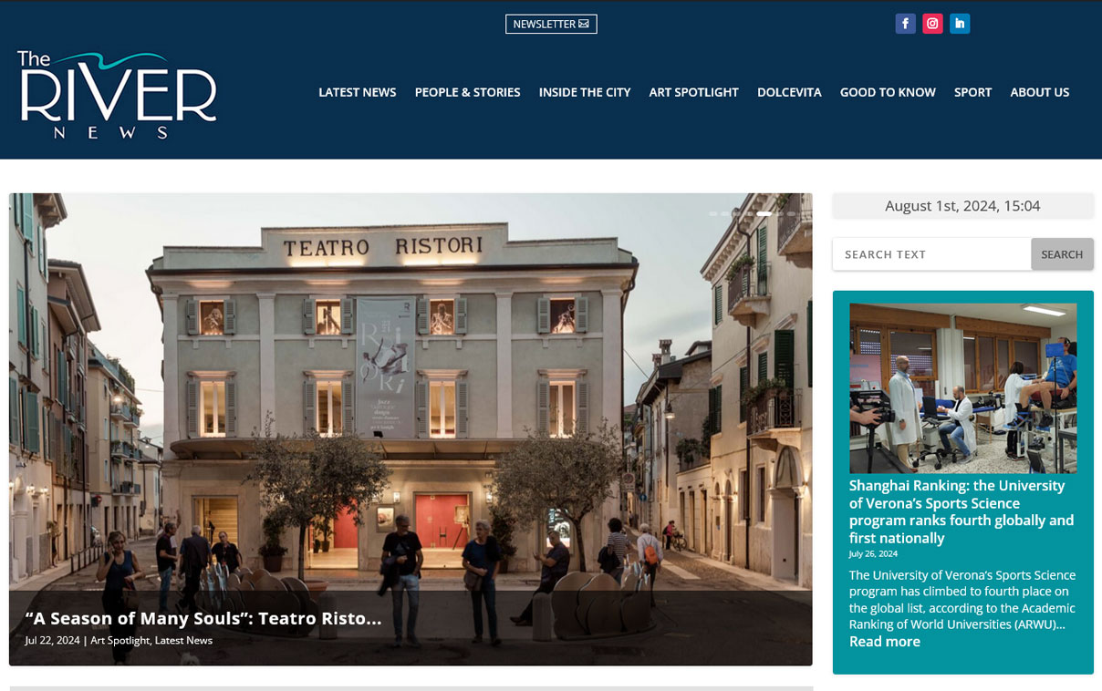 The River News, entiria spa, creazione siti internet verona