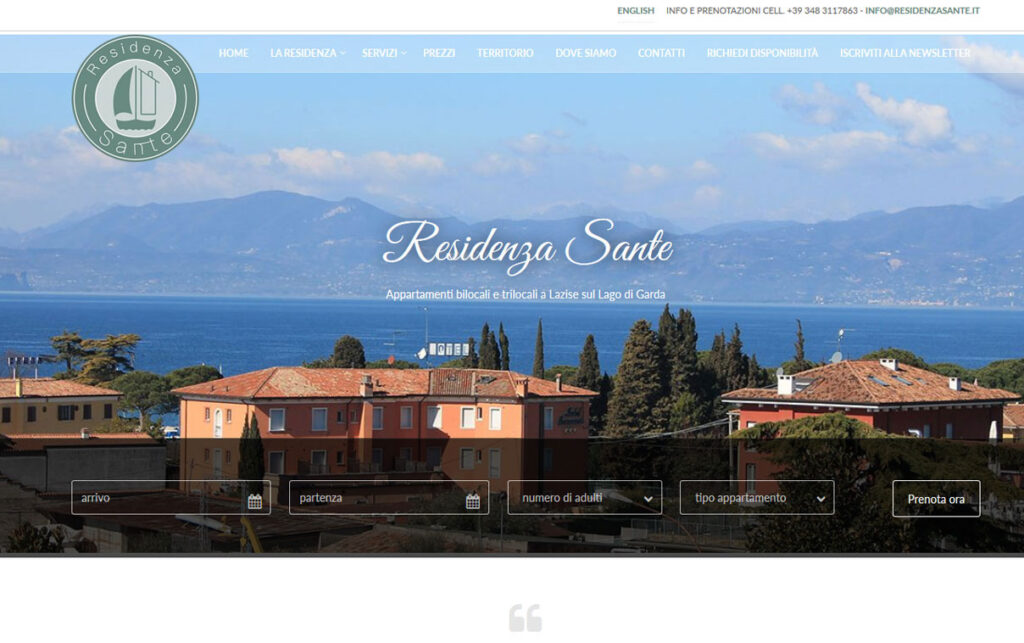 Residenza Sante, entiria spa, creazione siti internet verona