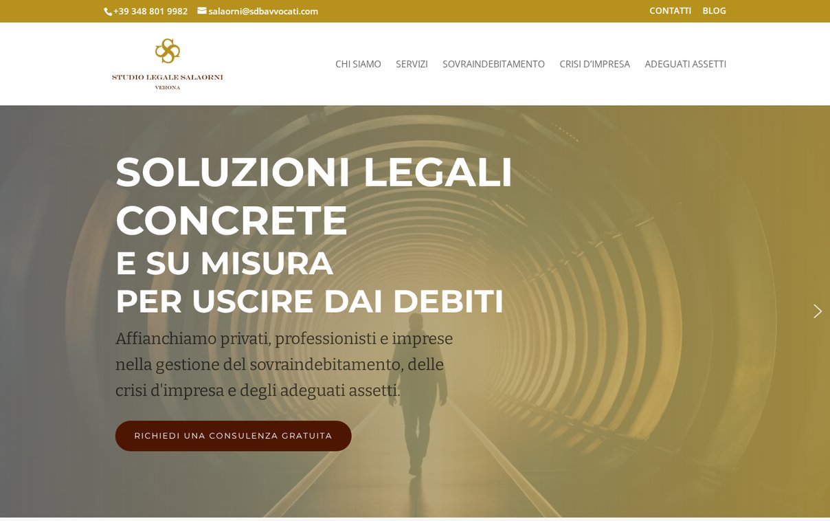Sito web Studio Legale Salaorni: home page